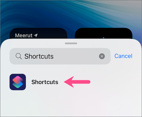 add shortcut widget on iPhone