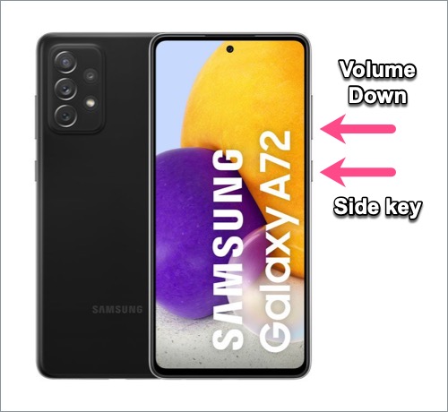 how to power off galaxy a72