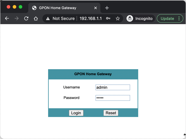 airtel router login page