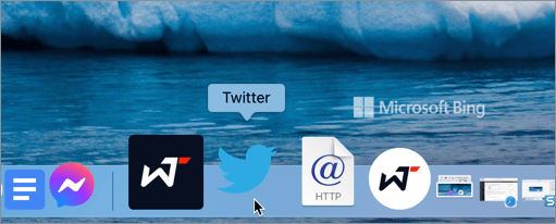 pinned websites on Mac dock