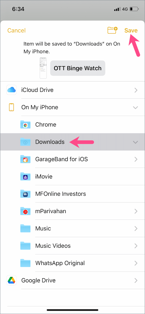 save iPhone notes as pdf