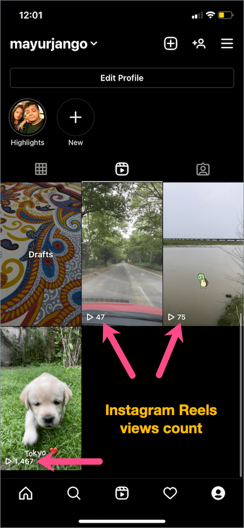 How to check views on Instagram reels