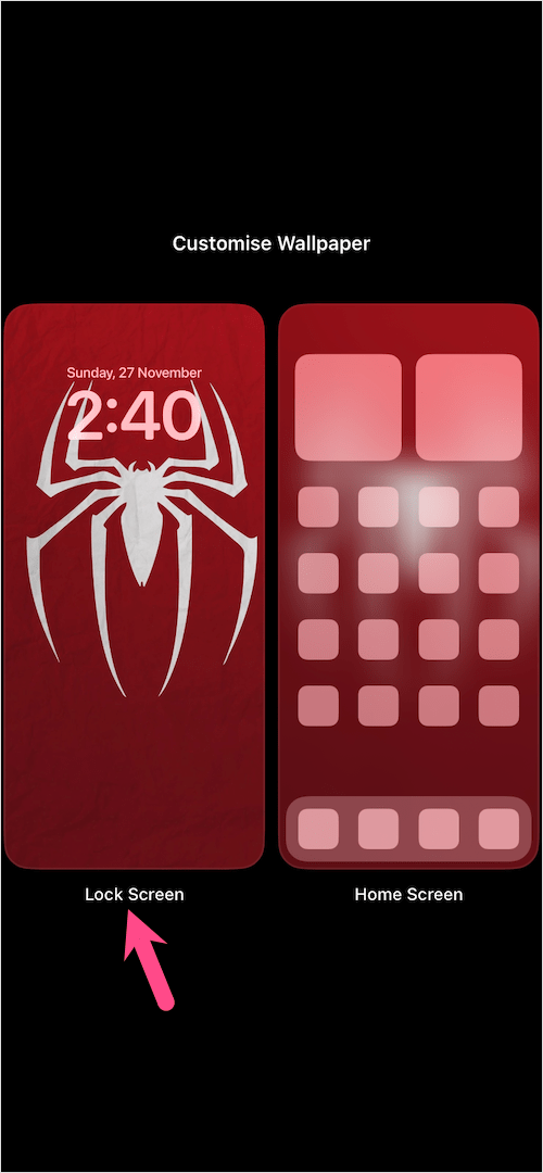 customize either Lock Screen or Home Screen on ios 16