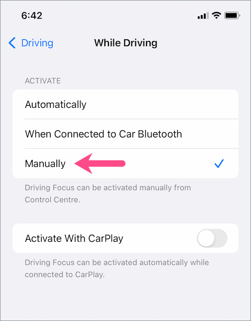 how to permanently turn off do not disturb while driving in iOS 15
