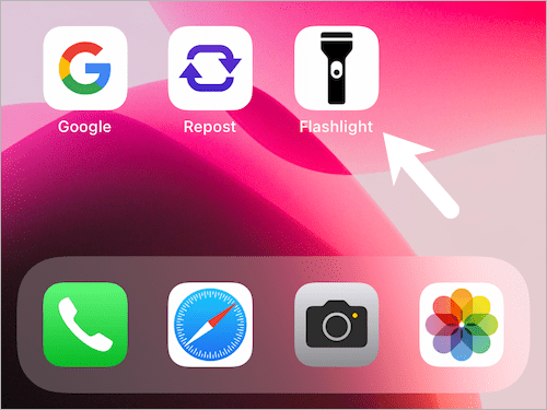 add torch icon to your iPhone Home Screen