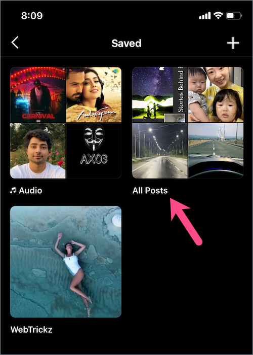 all saved posts on instagram