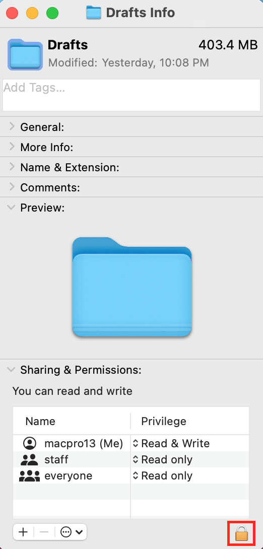 padlock icon Mac