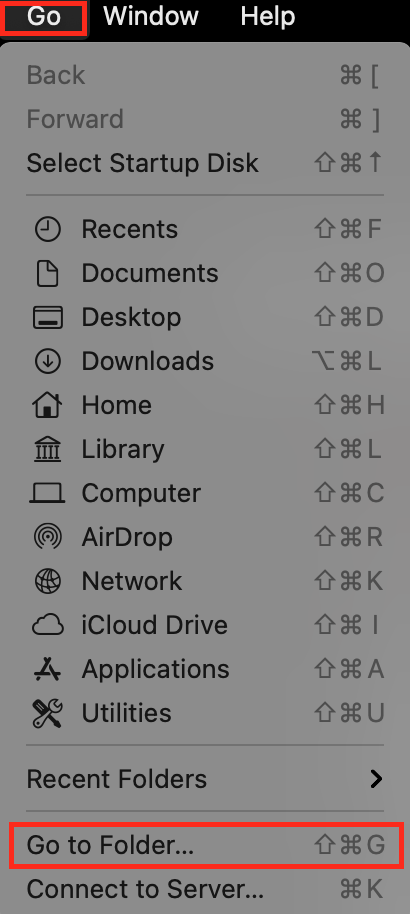 go to folder on Mac