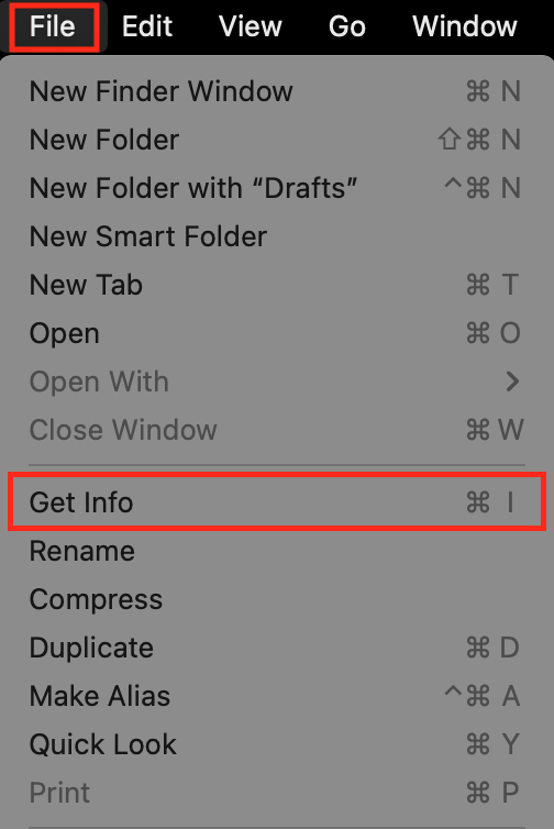 get info on Mac