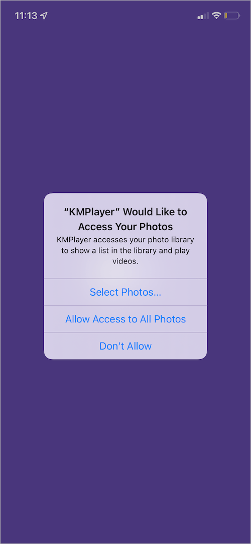employer asking for permission on iPhone