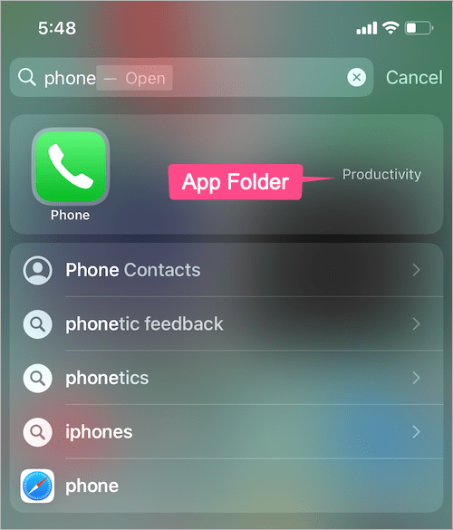 restore phone app on iPhone