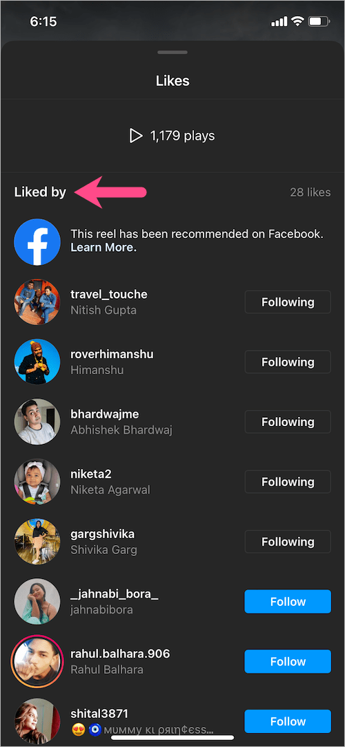 - [ ] How to see who liked your reel on instagram