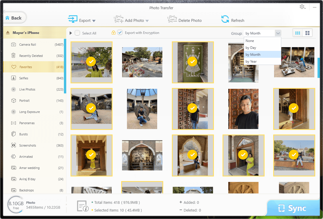 transfer iPhone photos to Windows 10 PC