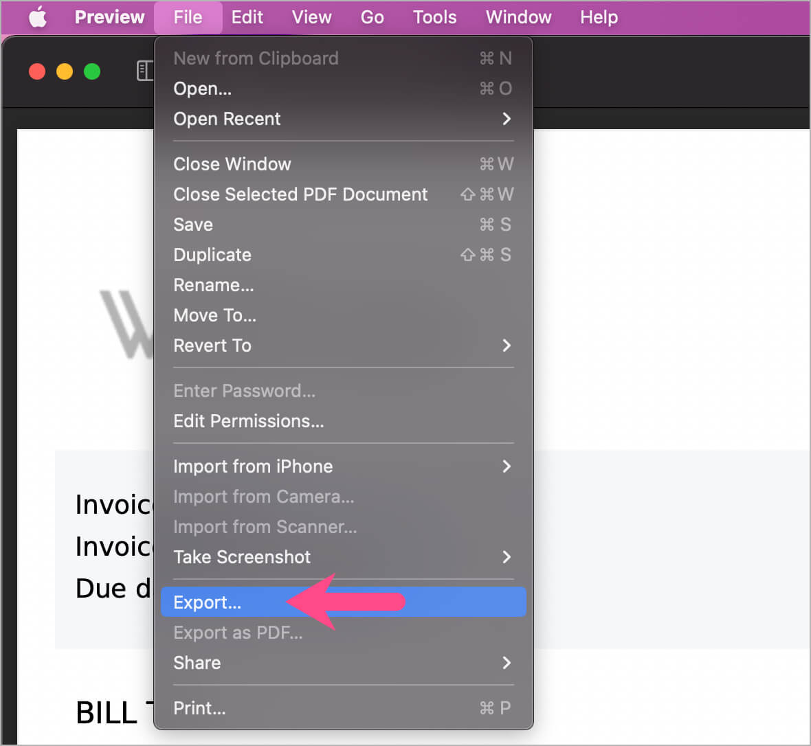 export pdf in preview on mac