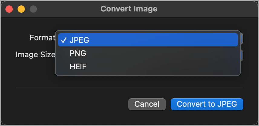 how to quickly convert heic files to jpg on macos monterey
