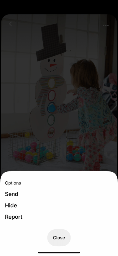 can't find download image option in pinterest app