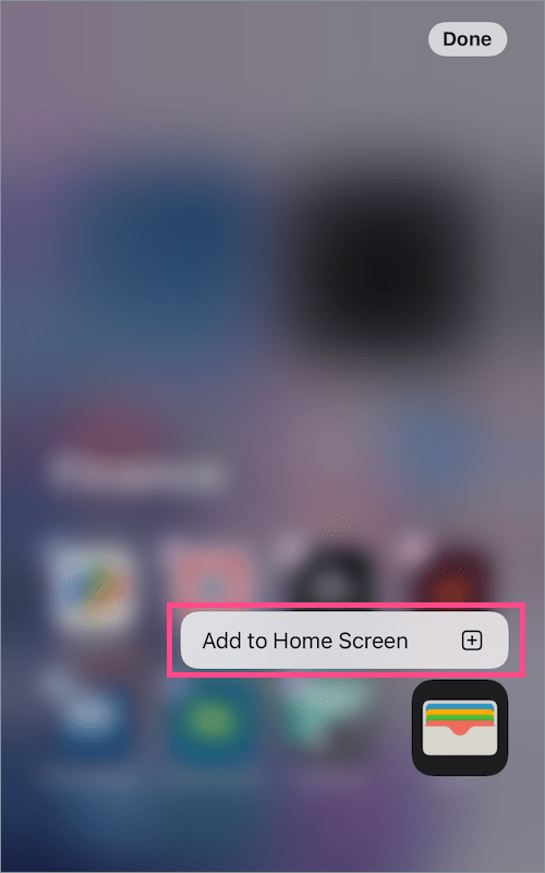 put apple wallet back to Home Screen on iphone