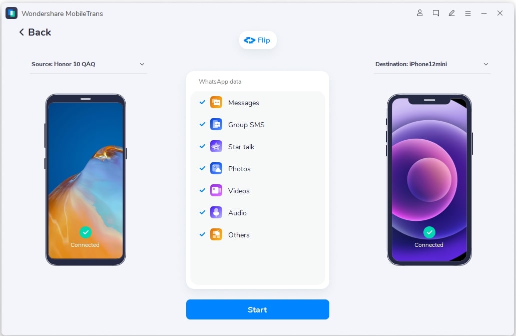 select files to transfer to iphone