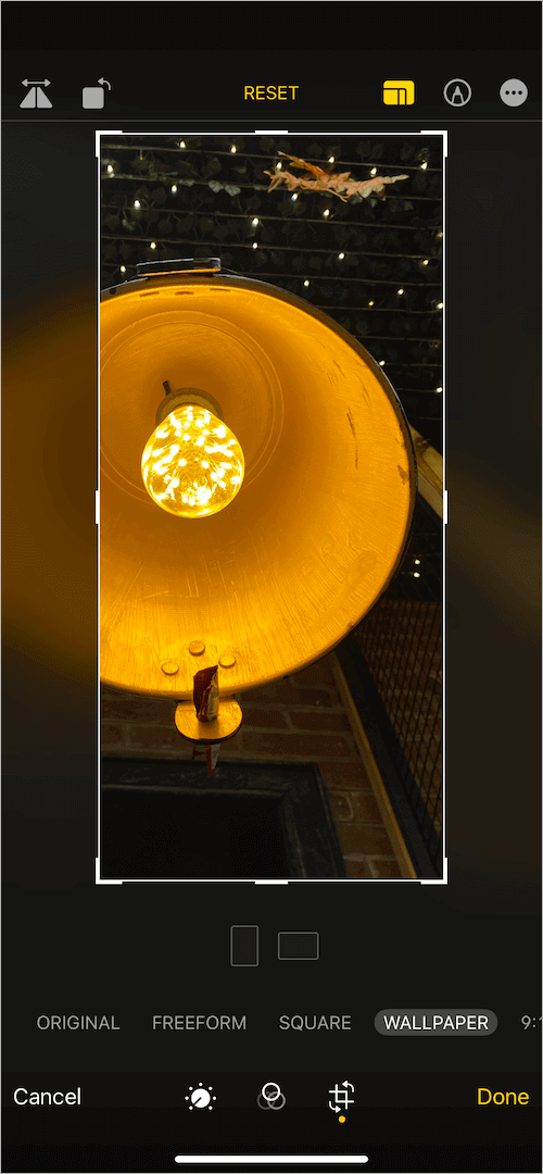 how to convert picture to wallpaper size on iphone