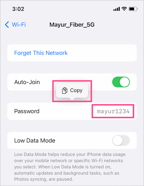 how to see your saved wifi password on iphone without Mac