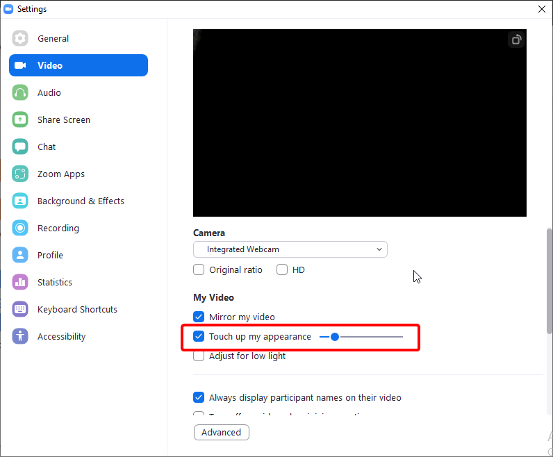 how to beautify your face on zoom video call