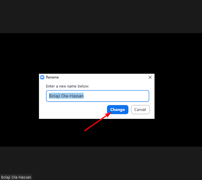 how to change display name before zoom meeting