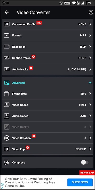 convert flv video on android