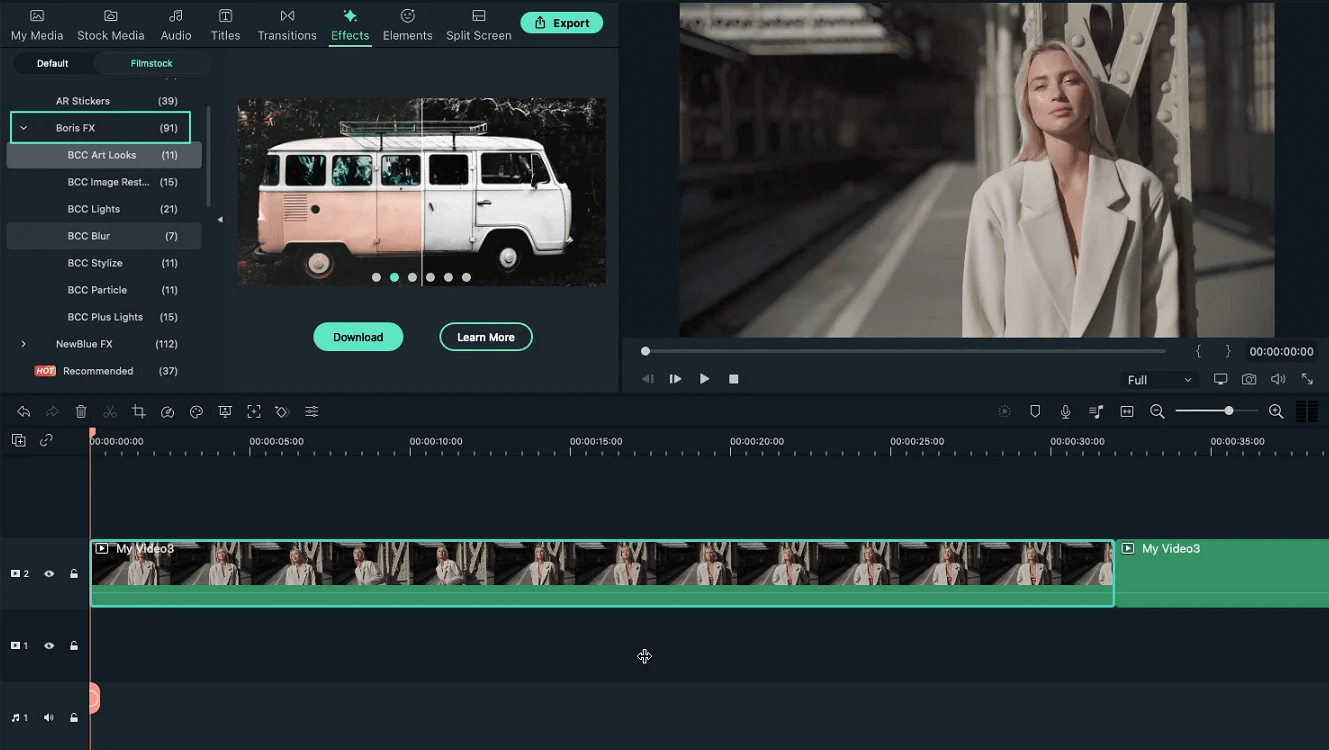 using video effects in filmora