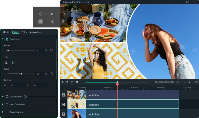 split screen mode in wondershare filmora