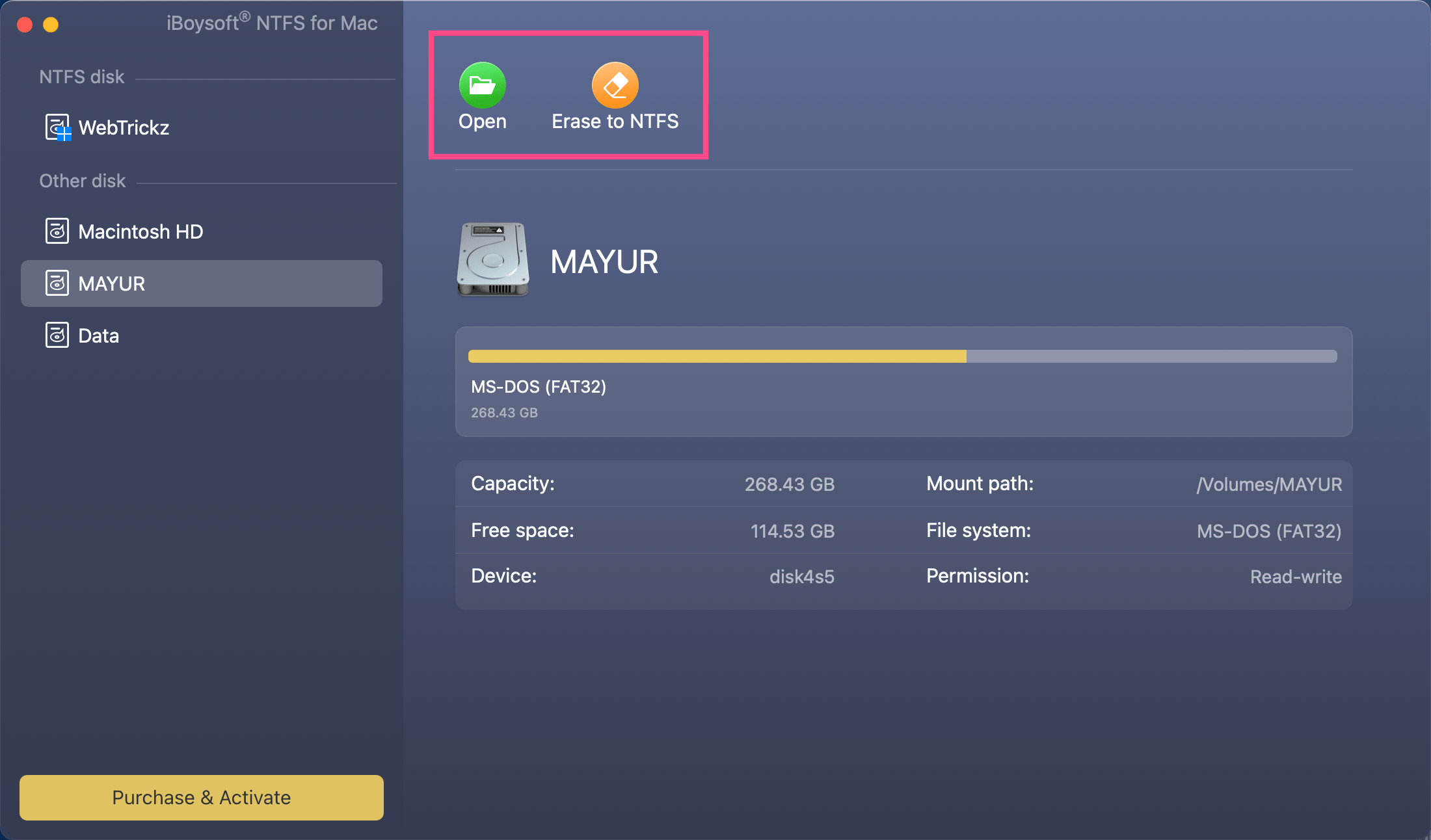 how to format external hard drive to ntfs on mac