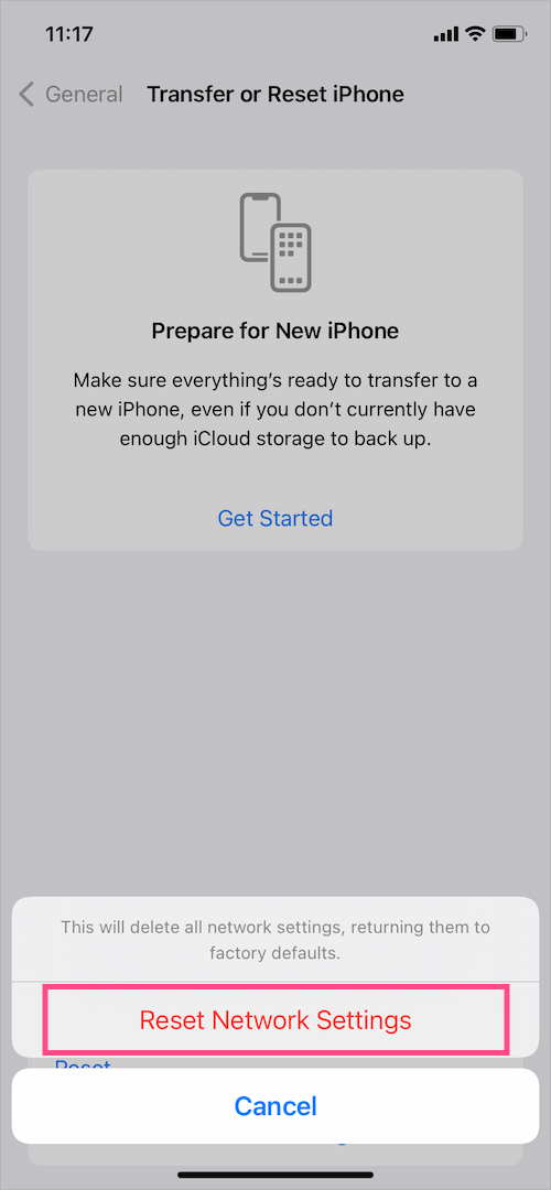 how to delete all network settings on iphone 14