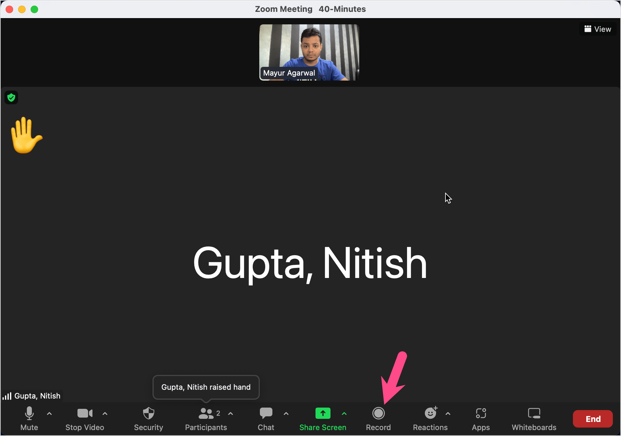 how to record a zoom meeting as host