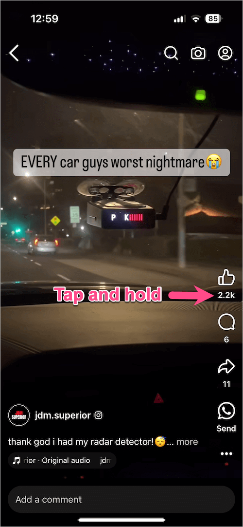 how to check number of views on facebook reels