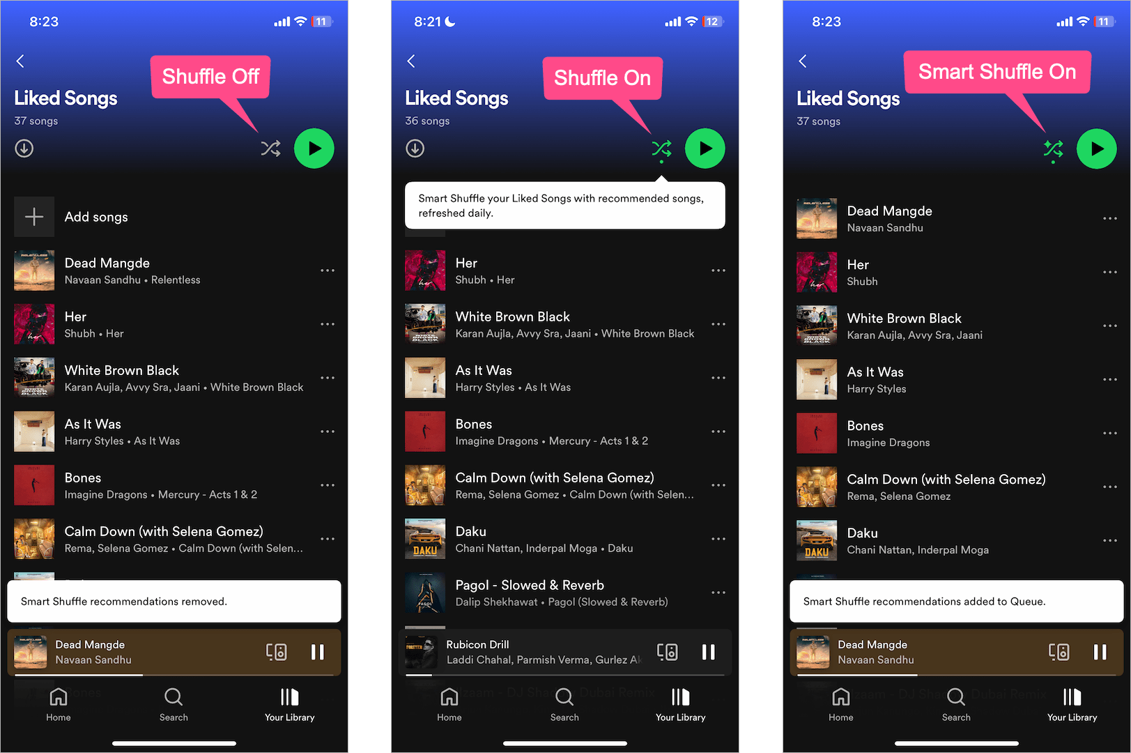get rid of Smart Shuffle on Spotify