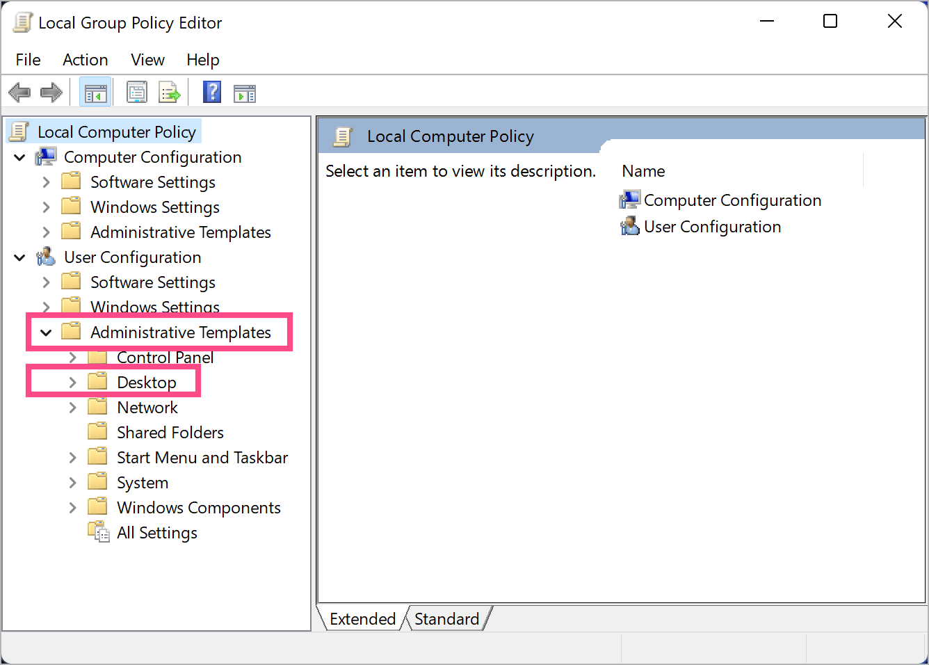 local group policy editor in windows