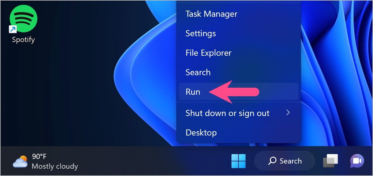open run command in windows 11