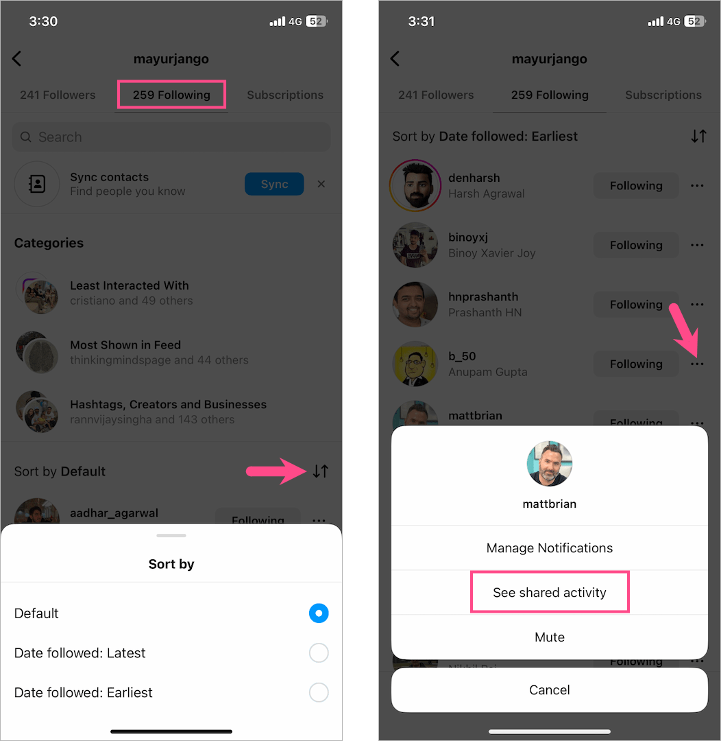 find out the exact date someone followed you on instagram