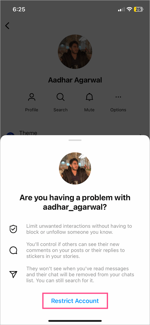turning off active status on instagram for one person