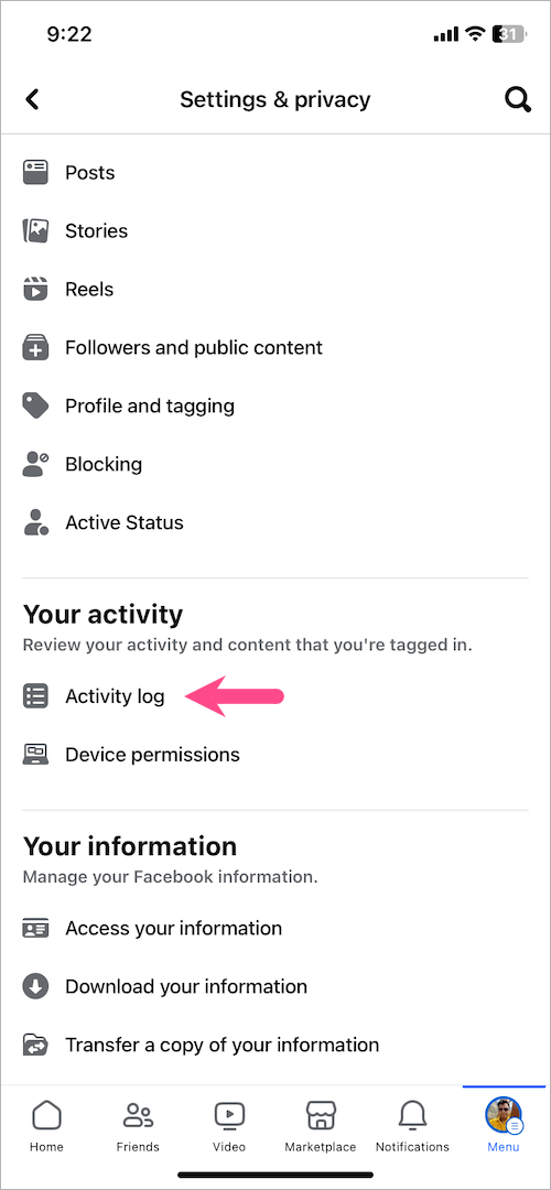 how to find your trash on facebook