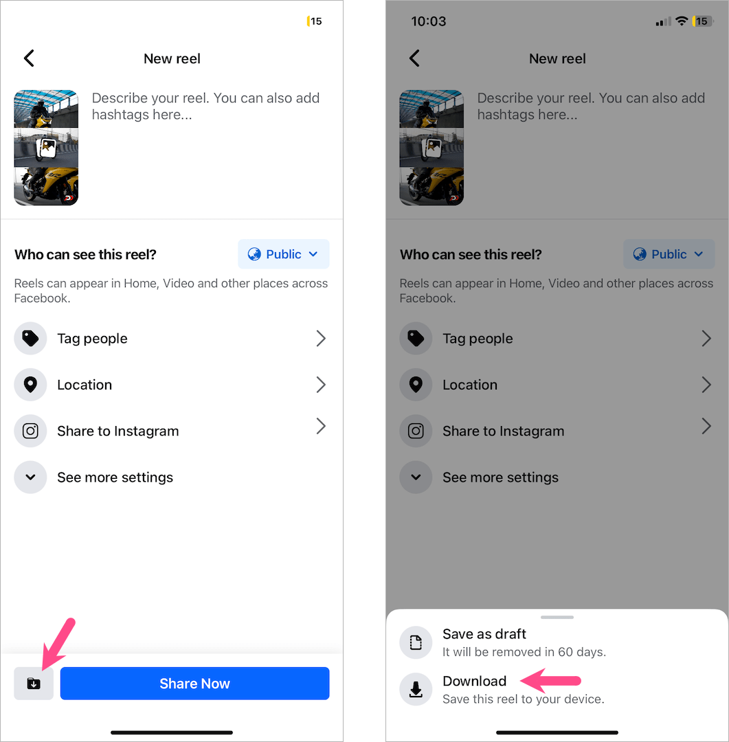 saving instagram reels with music without posting