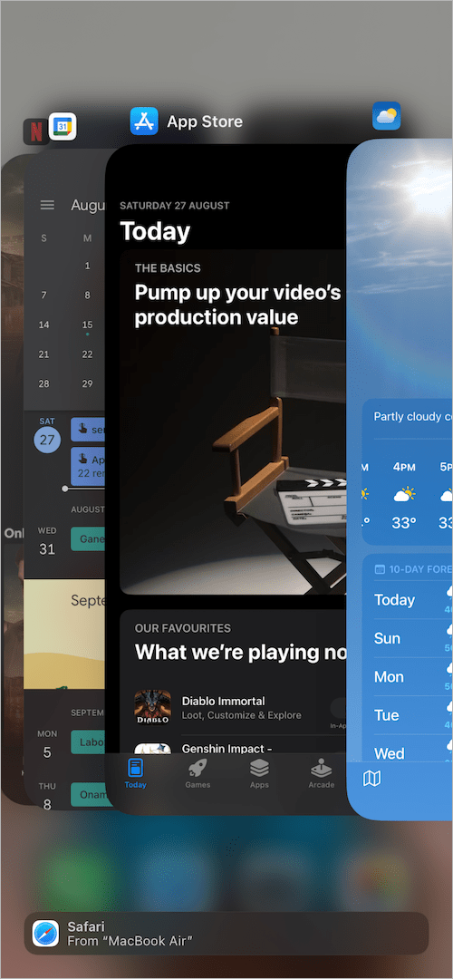 how to see all open apps on iphone 15