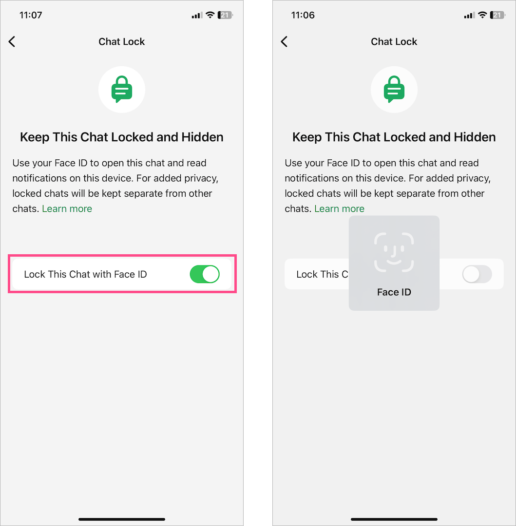 removing a contact from locked chats on whatsapp
