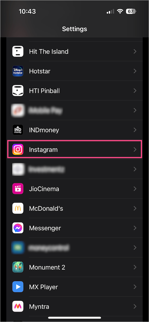 ios settings screen