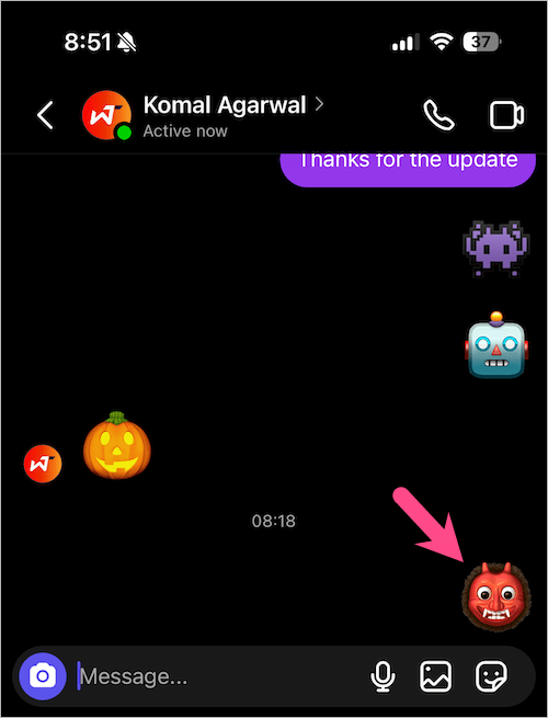 monster emoji game in instagram DM