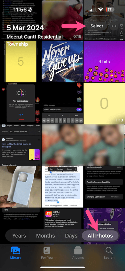photos app on iphone