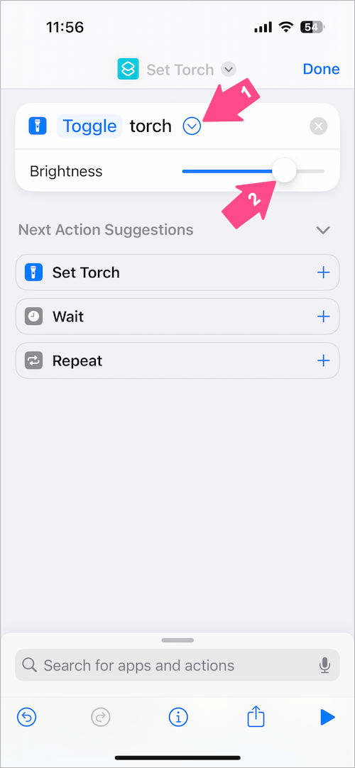 set torch default brightness