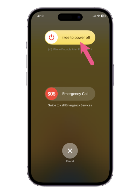 how to power off iphone 16 pro max
